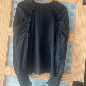 Veronica Beard Black Crewneck Top